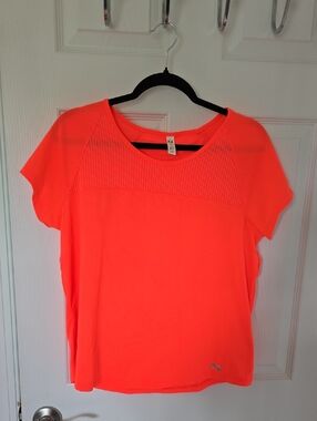 Under Armour Bright Orange/pink Tones Short-Sleeve Mesh Yoke Active Tee